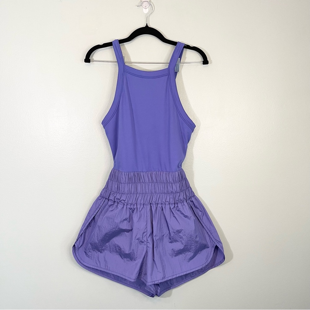 Free People Movement Women's Purple The Way Home Runsie Bodysuit Size XL
